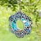 Glitzhome® 8.5" Glass Flower Shaped Hanging Multi-Color Mosaic Birdfeeder